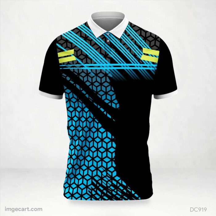 Blue and Black Jersey Design