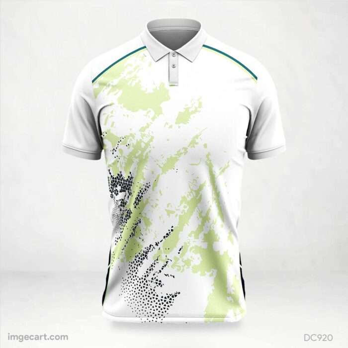 White and Green Jersey Design