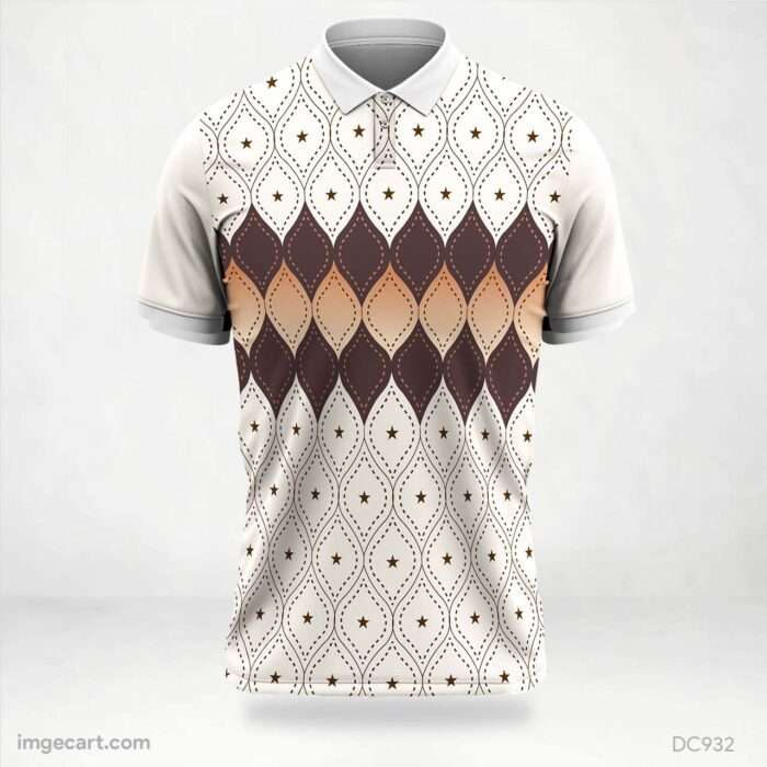 Brown and White Pattern Jersey Design