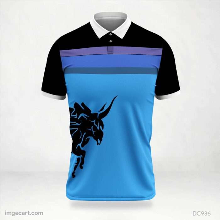 Blue and Black Jersey Design