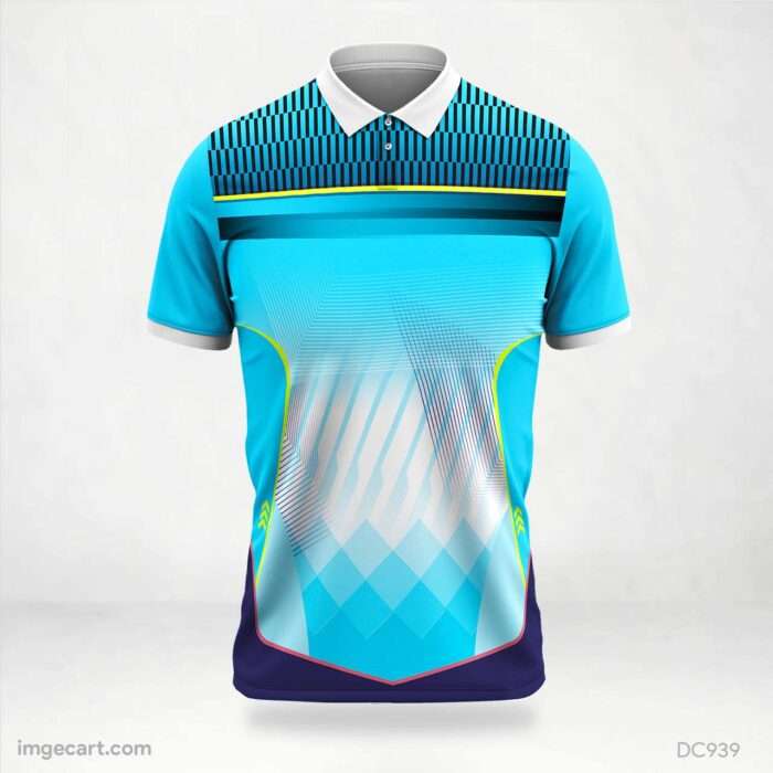 Sky-Blue and Black Jersey Design