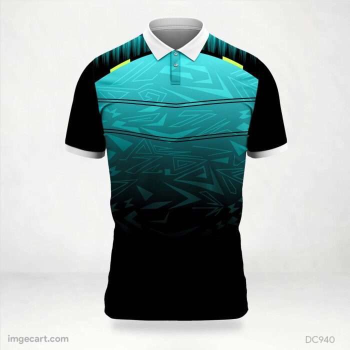 Black and Cyan Jersey Design