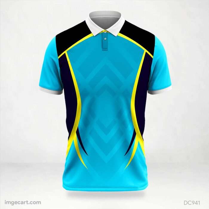 Sky-Blue and Black Jersey Design