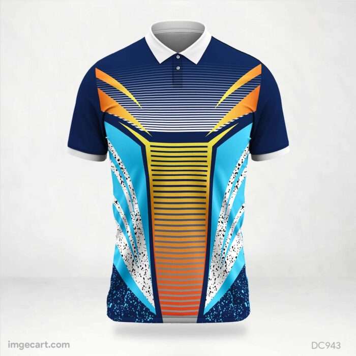 Blue and Sky-Blue Orange Jersey Design