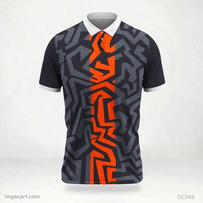 Gray and Orange Jersey Design