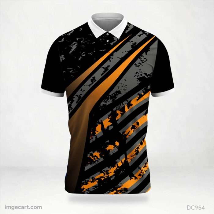 Black and Orange Jersey Design