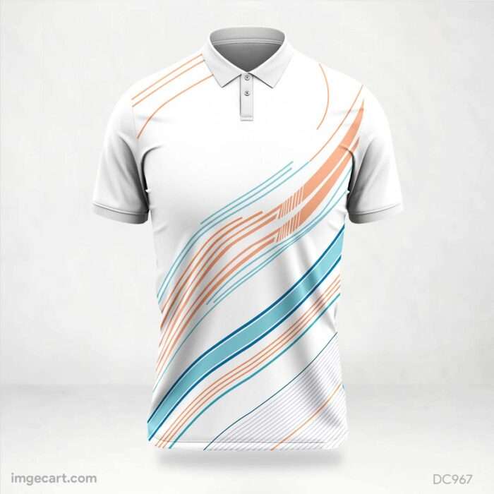 White and Orange Jersey Design