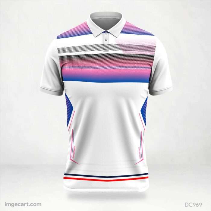 White and Pink Jersey Design