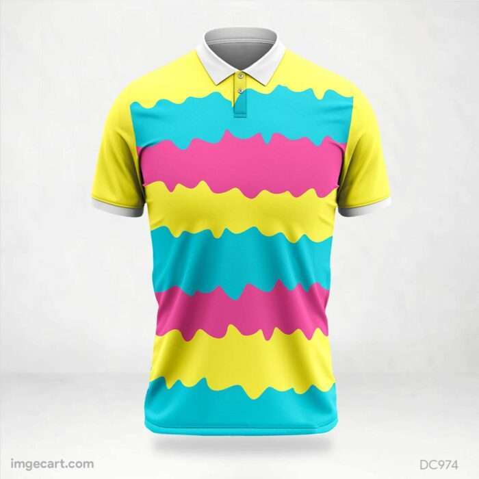 Pink and Blue Yellow Jersey Design