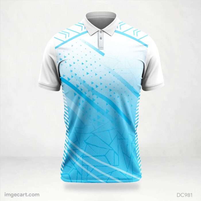 Sky-Blue and White Jersey Design