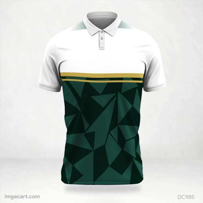 Dark Green and White Jersey Design