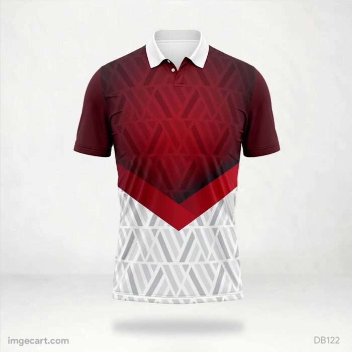 Maroon and White V Jersey Design