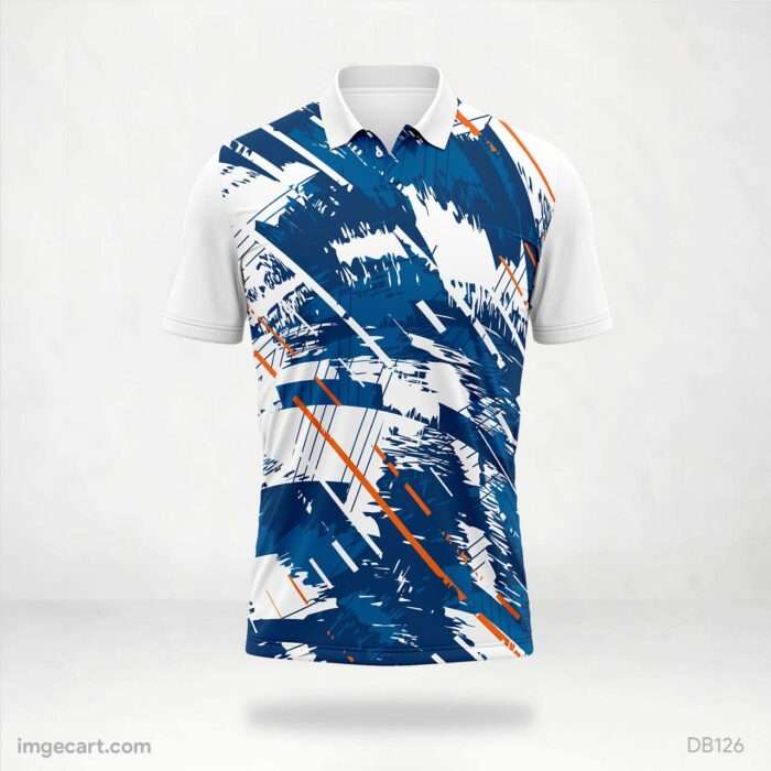 Blue and Orange Scratch Jersey Design