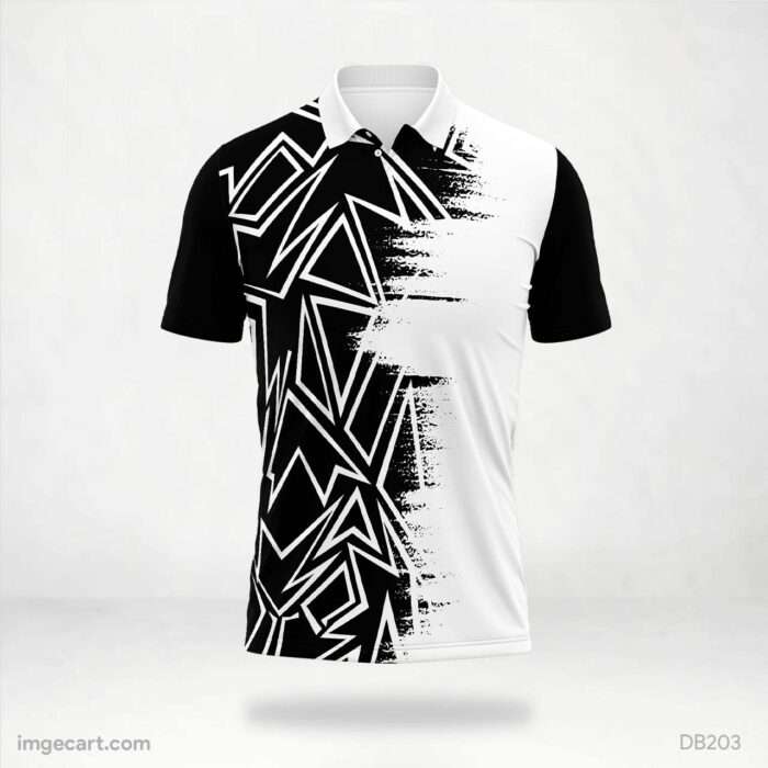 Black and White Abstract Jersey Design