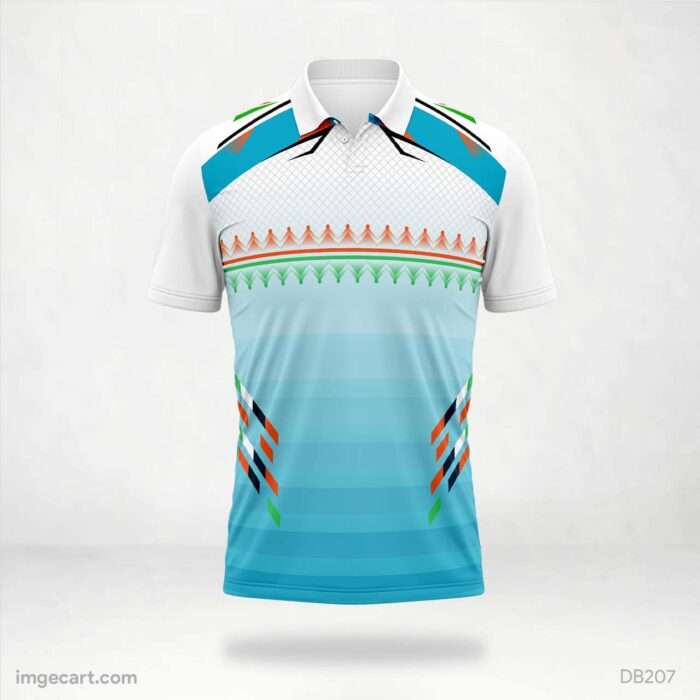 Light Blue India Colors Jersey Design