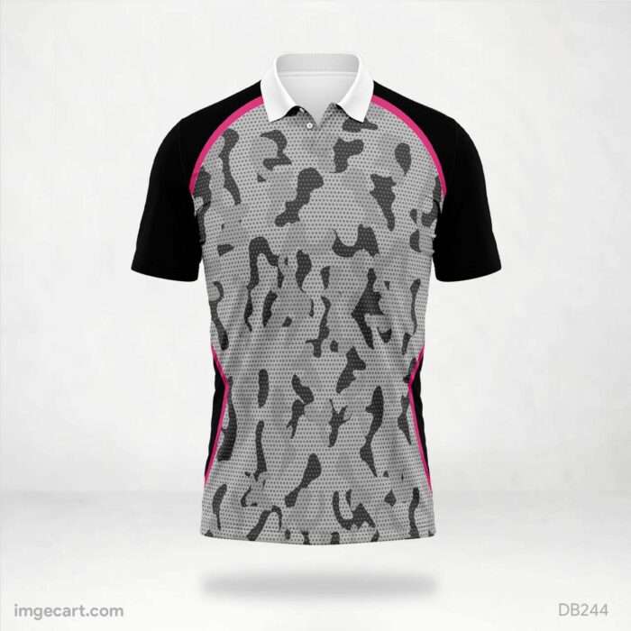 Grey Camouflage with Pink Accents Jersey Design