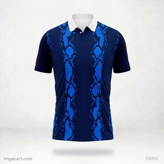 Blue Snake Print Jersey Design
