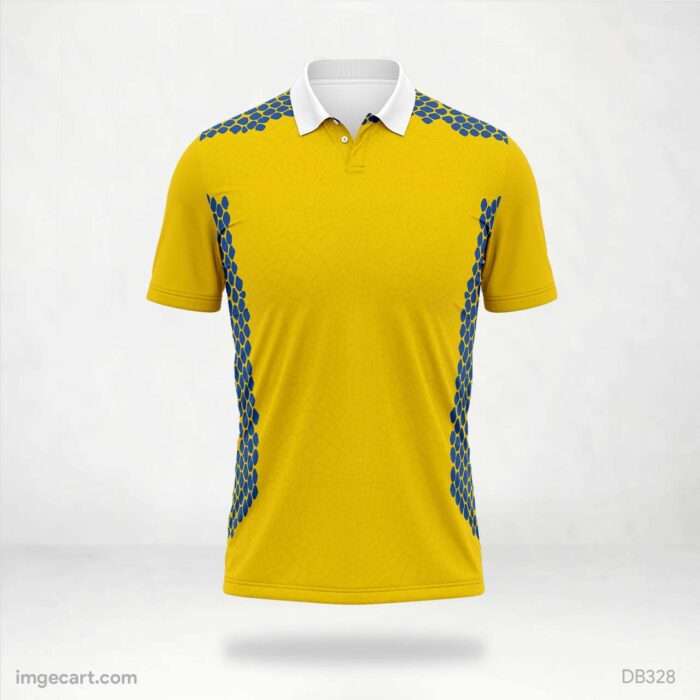 Yellow and Blue Hexagon Jersey Design