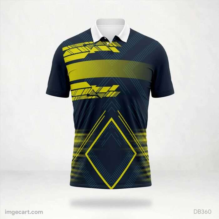 Navy and Yellow Graphic Jersey Design