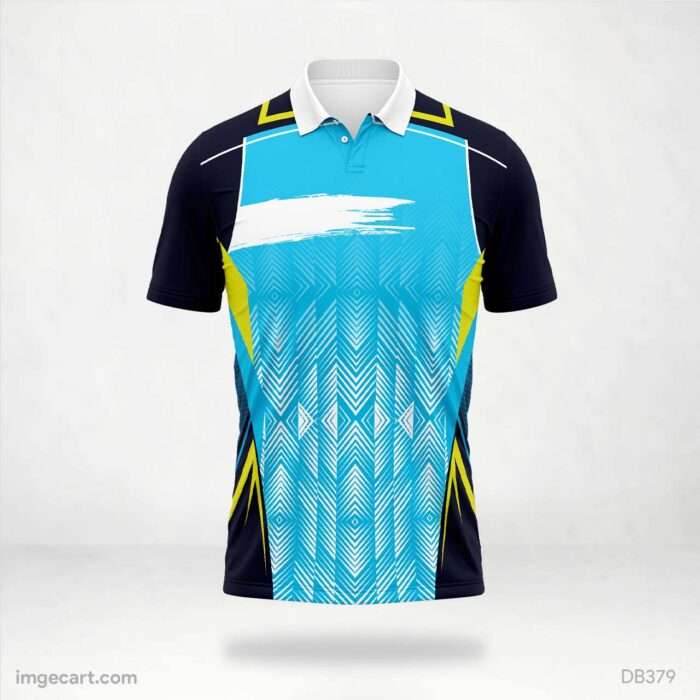 Light Blue and Yellow Accent Jersey Design