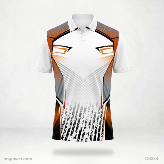 Orange and Grey Graphic Jersey Design