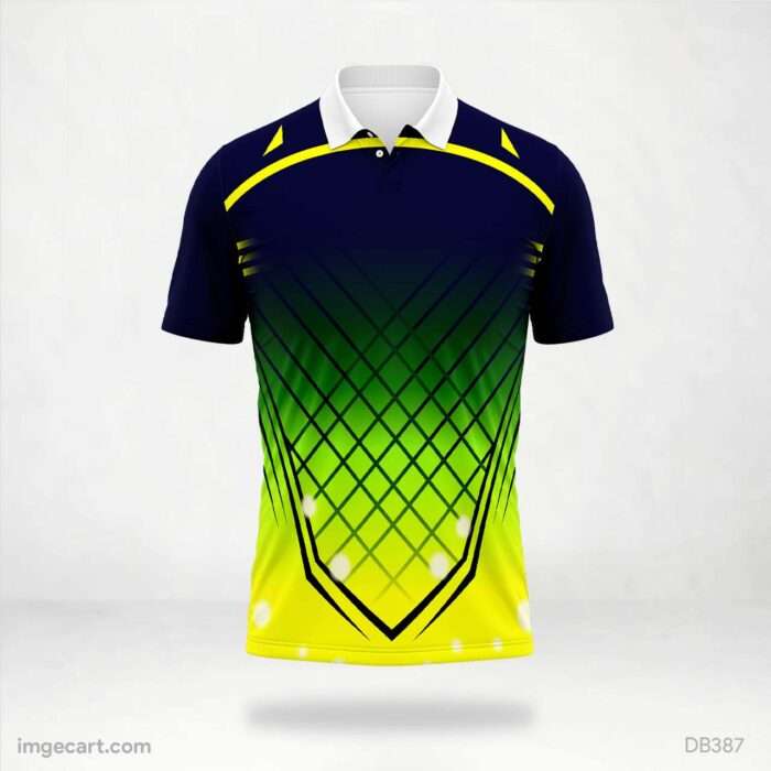 Dark Blue and Yellow Gradient Jersey Design