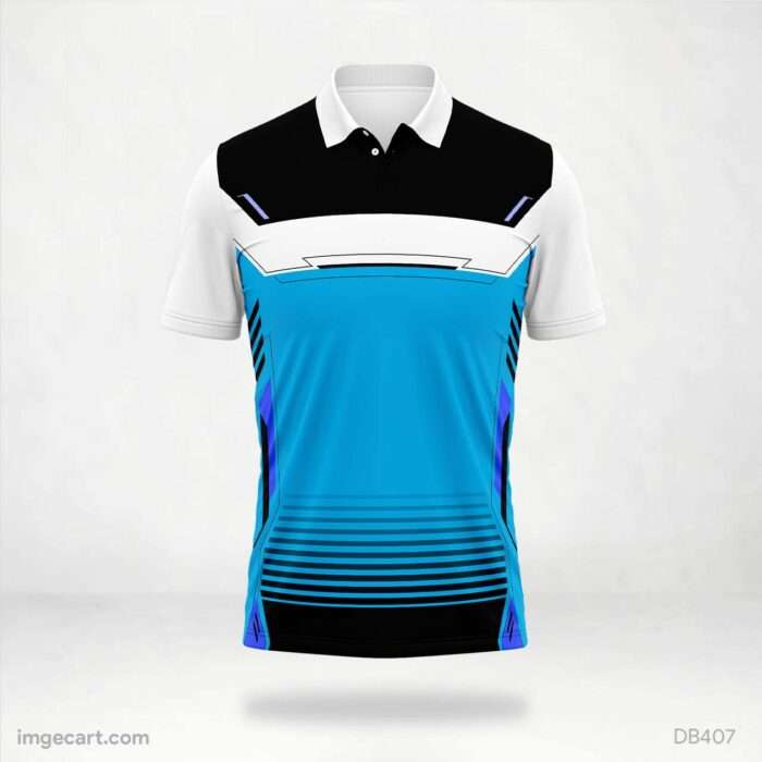 Black, White, and Blue Sublimation Jersey design