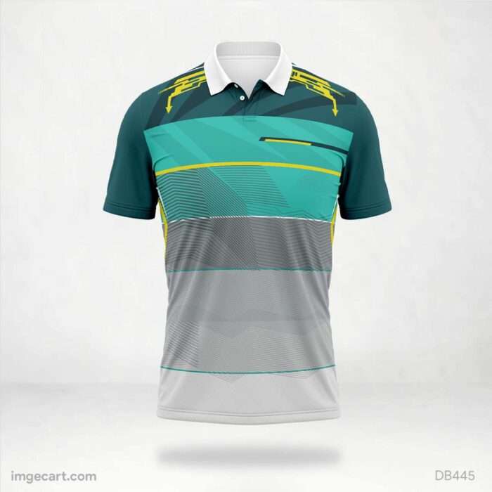 Dark Teal and Light Teal Stripes Jersey design
