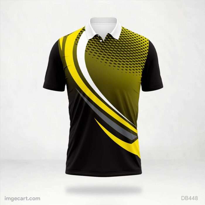 Black and Yellow Dynamic Stripes Jersey design