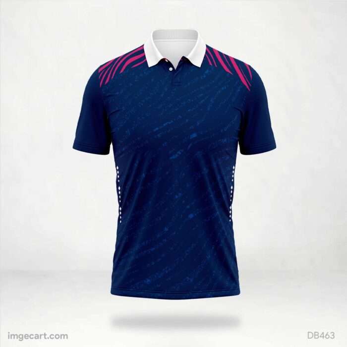Navy Blue and Magenta Abstract Jersey design