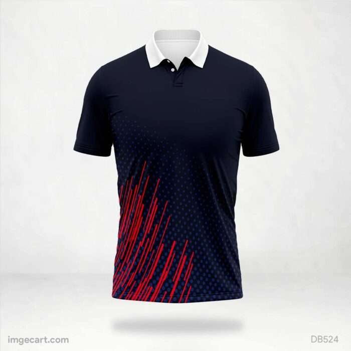 Red Line Navy Blue Jercy Design