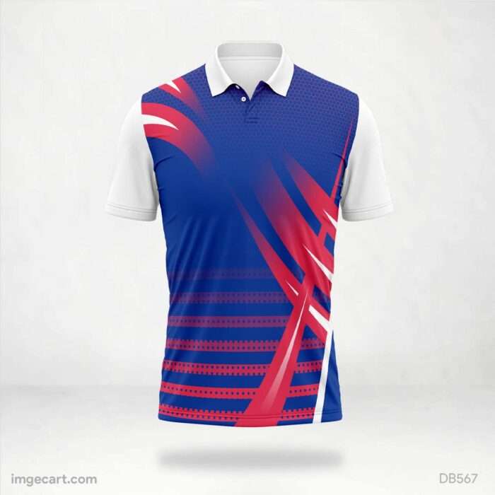 Dynamic Blue and Red Jersey design