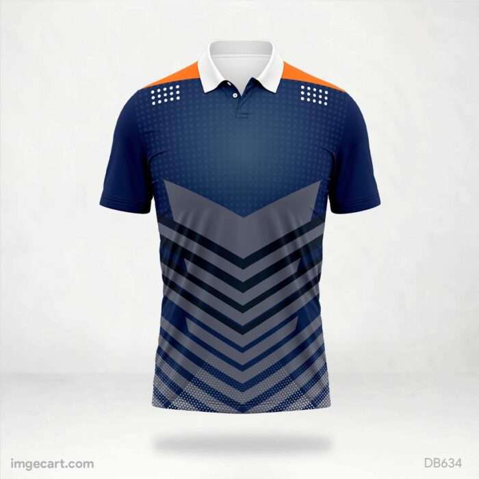 Vibrant Blue Jersey with Dynamic Graphic Elements design.