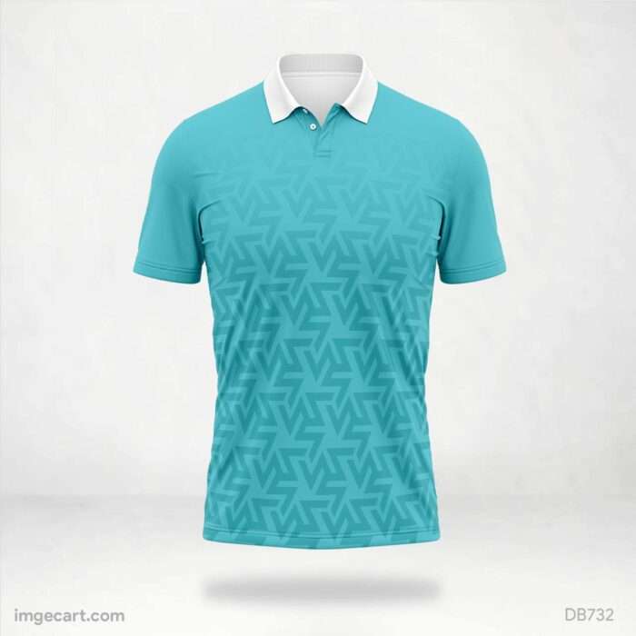 Teal Geometric Pattern Jersey Design