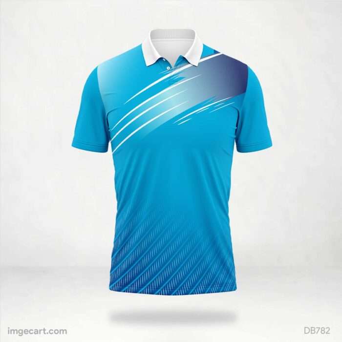 Light Blue and Navy Blue Jersey Design