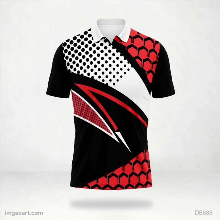 Black and Orange Tribal Mask Jersey design.