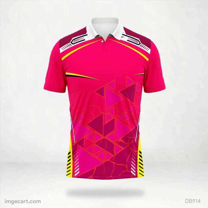 Pink Geometric Panel Jersey design