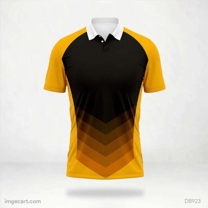 Black and Yellow Chevron Jersey design