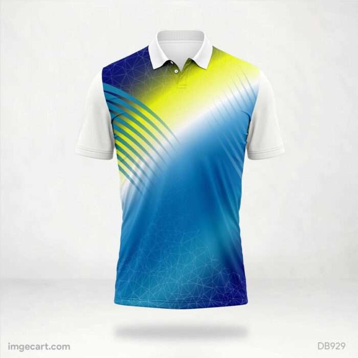 Blue and Yellow Gradient Jersey design