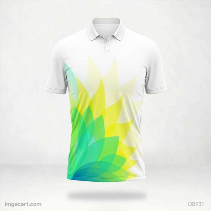 Green and Yellow Floral Jersey design