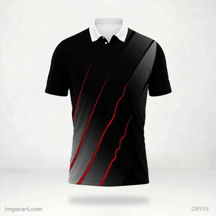 Black and Red Slash Jersey design