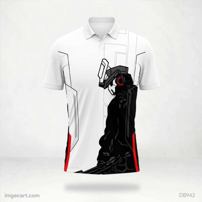White and Black Character Jersey design