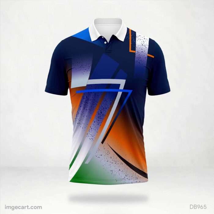 Tricolor Abstract India Jersey Design