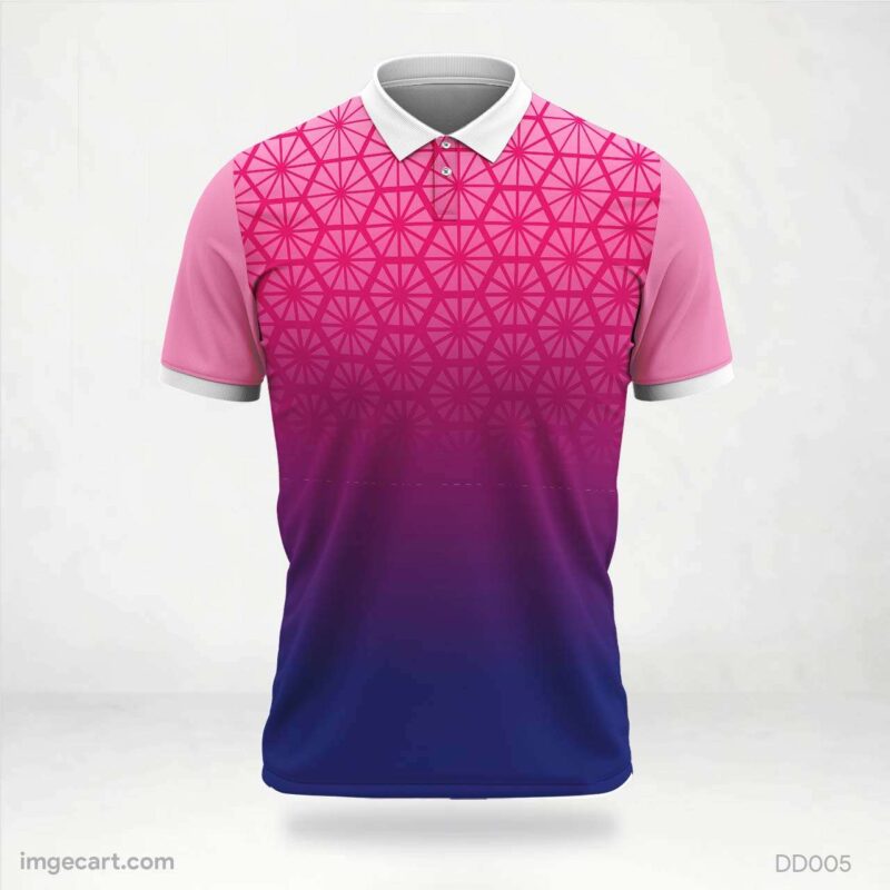 Pink and Blue Gradient Jersey Design