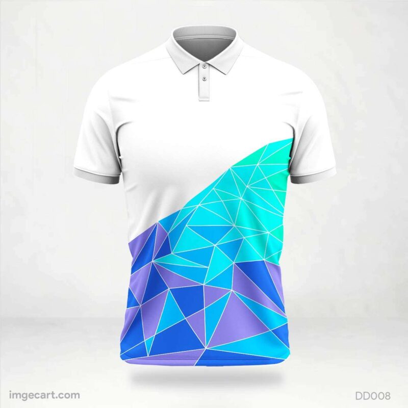 White, Blue, and Purple Jersey Design