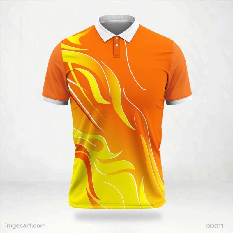 Orange and Yellow Fire Jersey Design