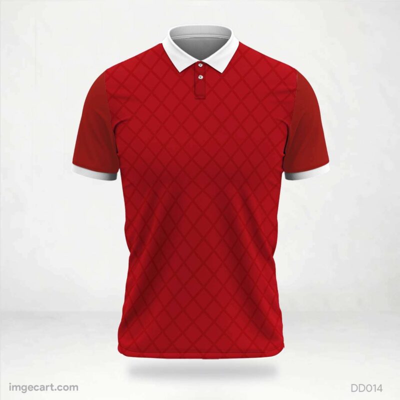 Red Diamond Pattern Jersey Design