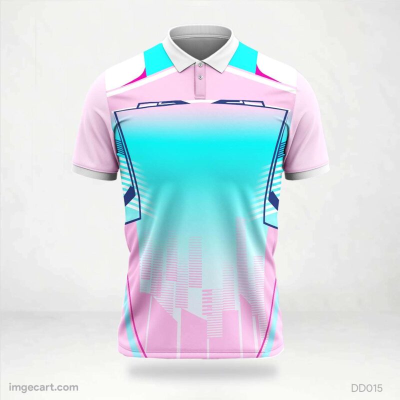 Pink and Blue Building Jersey Design