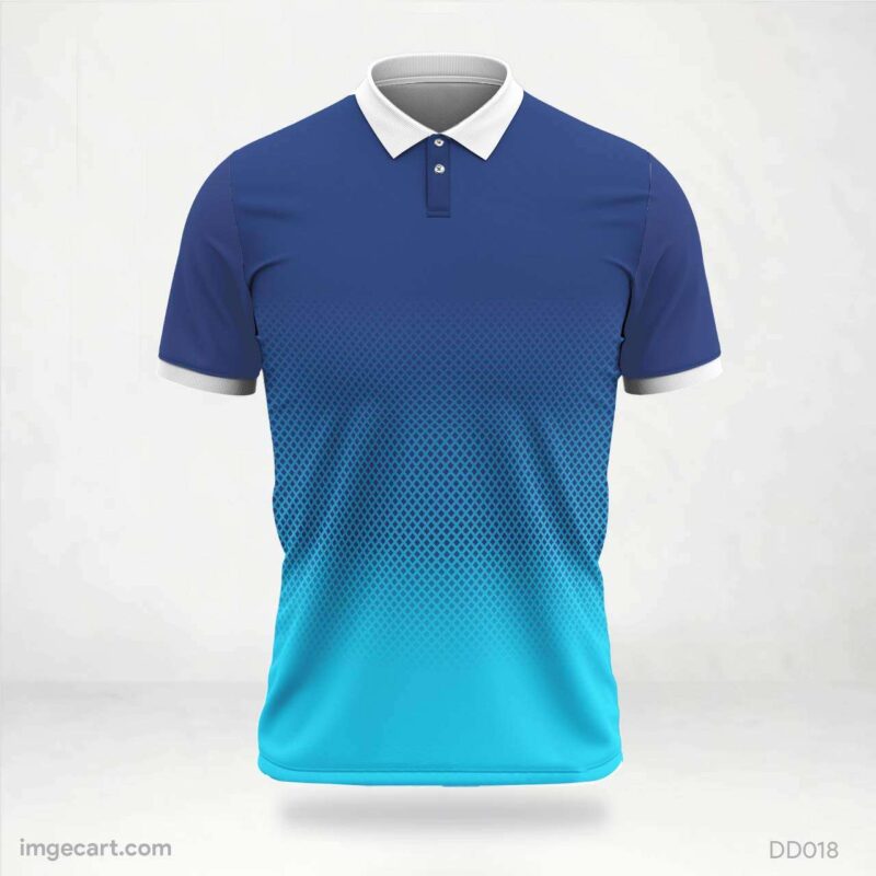 Blue Gradient Dots Jersey Design