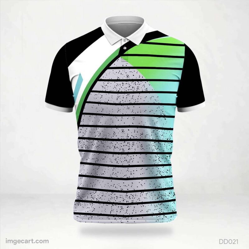 Blue and black white jersey design